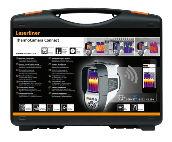 Laserliner ThermoCamera Connect, °C, -20 - 350 °C, Svart, Hvit, 2 °C, 8,13 cm (3.2"), Rektangulær