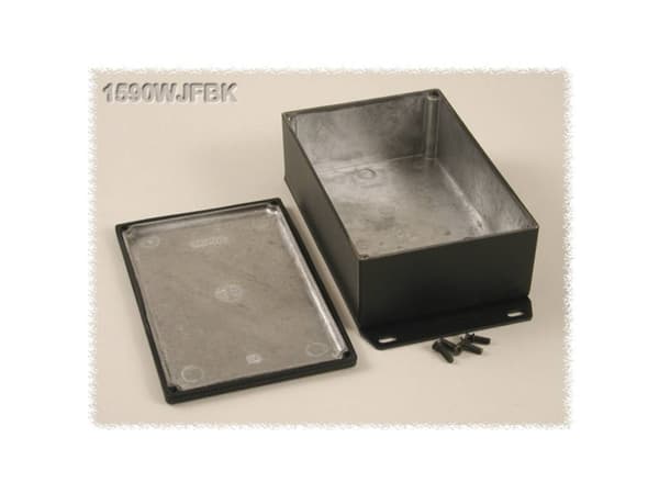 Hammond Electronics 1590WJFBK Universal-kaappi 52,5 x 38 x 31 Alumiini Musta 1 kpl 1 kpl