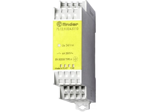 Finder 7S.12.9.024.5110 Industriellt relä Nominell spänning: 24 V/DC Brytström (max.): 6 A 1 x gränskontakt, 1 x brytkontakt 1 st