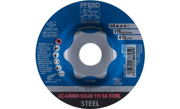 PFERD 64185115, 2,22 cm, 11,5 cm, 13300 RPM, 10 styck