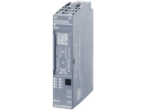 Siemens 6ES7132-6BF00-0CA0, Innendørs, Flerfarget, 36 g, 65 mm, 23 mm, 77 mm Flerfarget