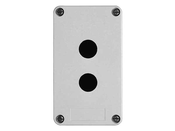 Muovirasia, jossa 2 Ø22-reikää 85x146mm (1 kpl)