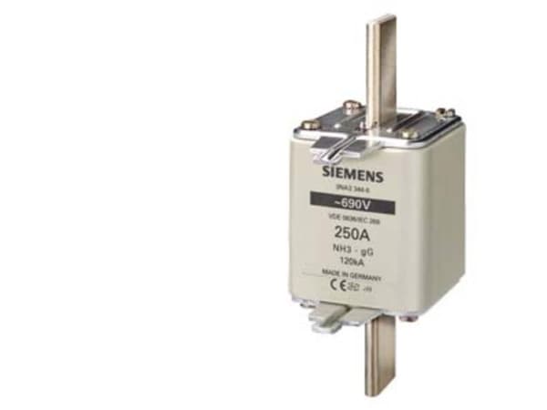 Siemens 3NA33446 Sikringsindsats Sikringsstørrelse = 3 250 A 690 V 3 stk