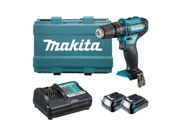 Makita HP333DWAE Batteridrevet slagbormaskin 12V MAX, 2x 2,0 Ah Li-ion 30/14 Nm, 1,1kg, 10mm