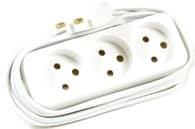 MicroConnect - Effektband - ingång: ström - utgångskontakter: 3 (ström) - 5 m sladd - vit