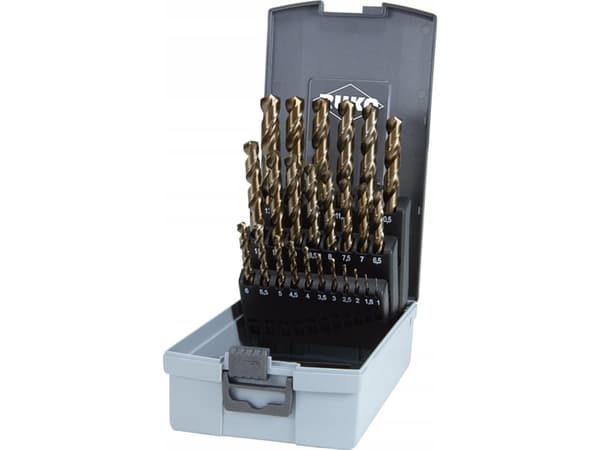 RUKO 215215RO HSSE-Co 5 Metal-spiralbor-sæt 25 dele DIN 338 Cylinderskaft 1 Set