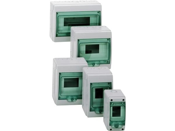 SCHNEIDER ELECTRIC Din-kiskokotelo Kaedra IP 65 paneeli 1 rivi 4 moduulia liitinlohkolla KxSxK 150 x 123 x 95 mm