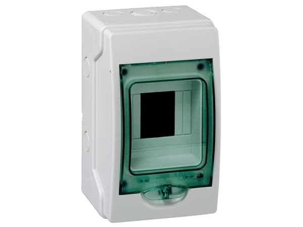 SCHNEIDER ELECTRIC Din-kiskokotelo Kaedra IP 65 paneeli 1 rivi 4 moduulia liitinlohkolla KxSxK 150 x 123 x 95 mm