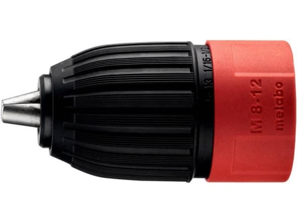 Metabo 627237000, Nøkkelløs chuck, 1,5 mm, 1,3 cm, Sort, Rød