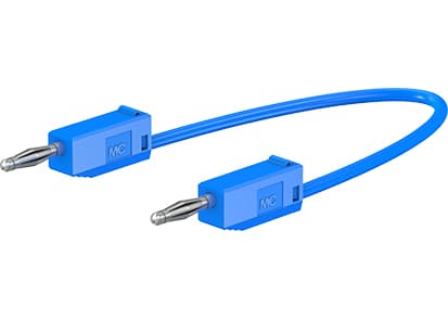 Stäubli LK205-X Prøveledning Lamelstik 2 mm Lamelstik 2 mm 30.00 cm Blå 1 stk