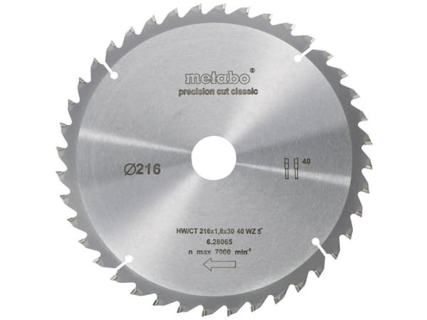 Metabo 628065000 Rundsavblad 216 mm 1 stk 1 stk