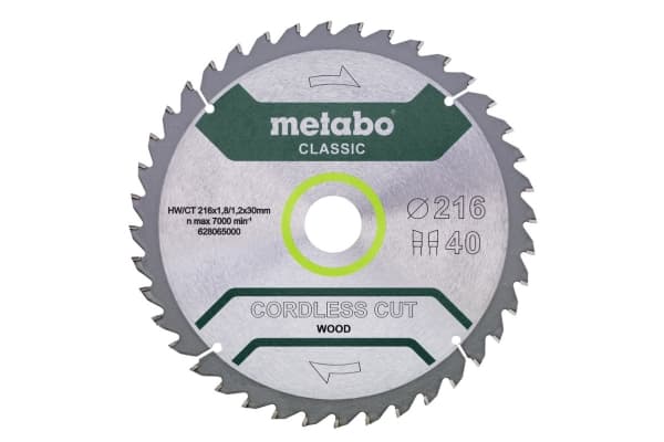 Metabo 628065000 Rundsavblad 216 mm 1 stk 1 stk