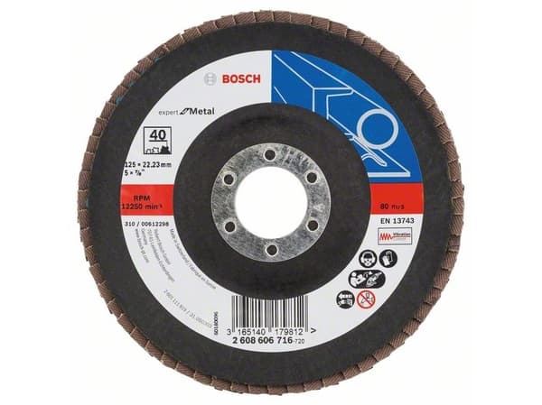 Bosch Expert for Metal X551 - Lamellslipskiva - grus: 40 - 125 mm