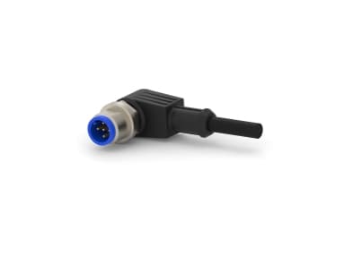 TE Connectivity 2273096-1, M12, Svart, Hankoppling, Vinklad, Plast