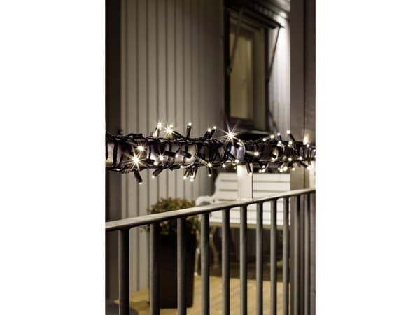 Konstsmide 6621-117 Micro ljuskedja Externt via strömförsörjning Antal glödlampor 80 LED (RGB) Varmvit Belyst Längd: 7,9 m Dimbar