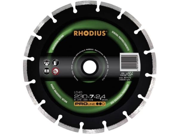 Rhodius 394138 LD 40 Diamantskivan Diameter 230 mm 1 st