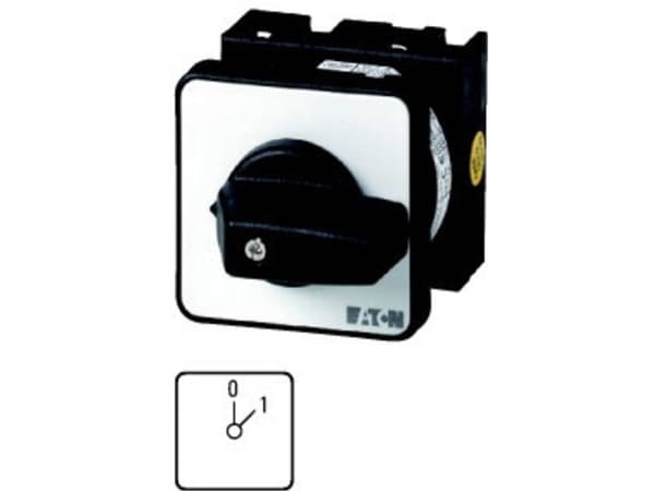 Eaton T0-1-15401/E, Vipukytkin, 1P, Musta, Metallinen, IP65, 48 mm, 48 mm