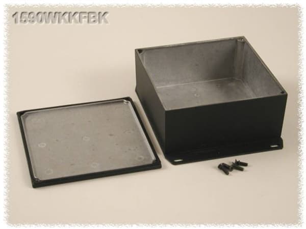 Hammond Electronics 1590WKKFBK Yleiskaappi 125 x 125 x 57 Alumiini Musta 1 kpl