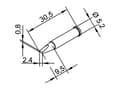Miniatyrbilde 3 av 5: Ersa 102 CD LF 24 Loddespids Mejselform, lige Spidsstørrelse 2.4 mm Indhold 1 stk