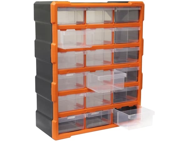 Boxer® sortimentskasse med 18 skuffer 47,5 × 38,5 × 18 cm