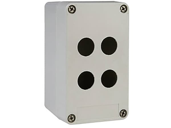 Trykknapkasse XAPA 4xØ22 85x146mm grå