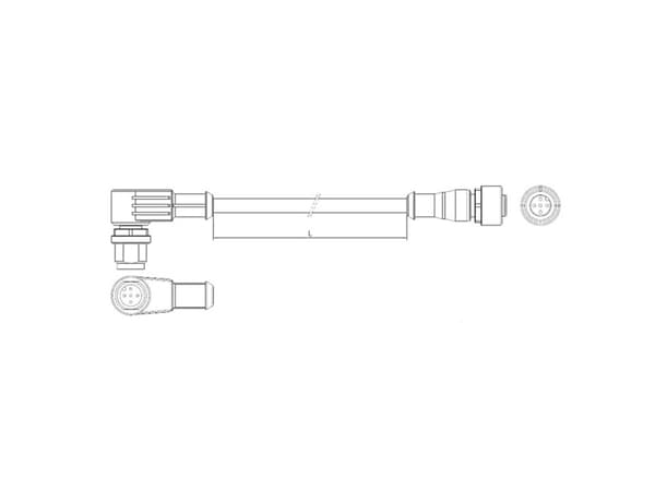 TE Connectivity 1-2273121-4, 1,5 m, M12, M12, Hanstik/Hunstik, Sort, Polyvinylklorid (PVC)
