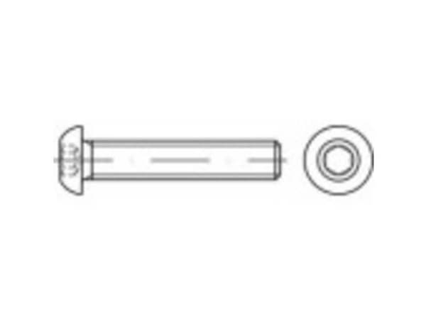 TOOLCRAFT TO-5381055 Linseskruer M5 60 mm Indvendig sekskant Rustfrit stål A4 500 stk