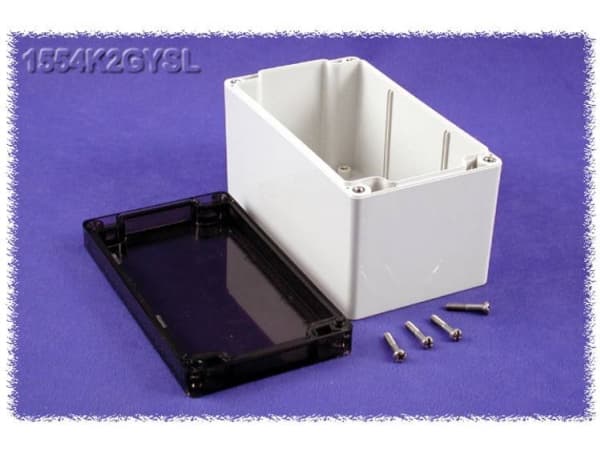 Hammond Electronics 1554K2GYSL Universalkabinet 160 x 90 x 90 Polykarbonat Grå 1 stk