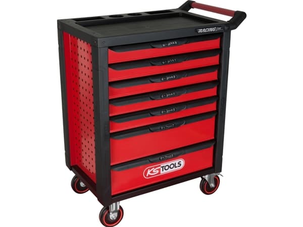 KS Tools 826.0007, Verktøykiste, Stål, Sort, Rød, 350 kg, Nøkkel, 788 mm