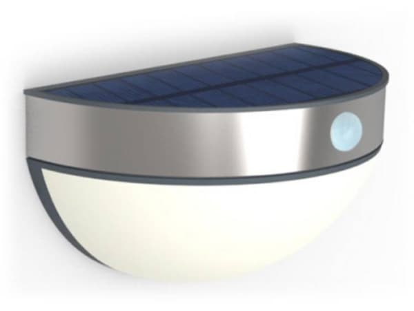 Lutec Bubble ST 9087 Solar ulkoseinävalaisin liiketunnistimella 2,3 W Neutraali valkoinen Ruostumaton teräs