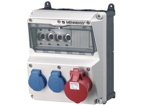 MENNEKES 920004, Typ F, Skruvar, Blå, Röd, Vit, Plast, IP44, 230 - 400 V
