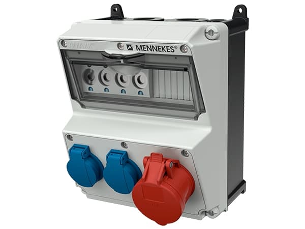 MENNEKES 920004, Tyyppi F, Ruuvit, Sininen, Punainen, Valkoinen, Muovi, IP44, 230 - 400 V