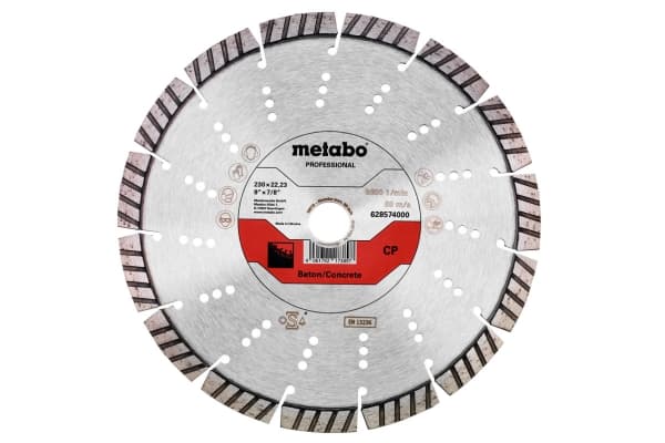 Metabo 628574000, Betong, Pipa, Sandsten, 23 cm, 2,22 cm, 6600 RPM, Metabo, 1 styck