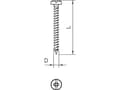 Miniatyrbilde 4 av 4: OBO Bettermann 3195023 4758 3.5x25 Sprintskrue 3.5 mm 25 mm Krydskærv Pozidriv Stål verzinkt 200 stk