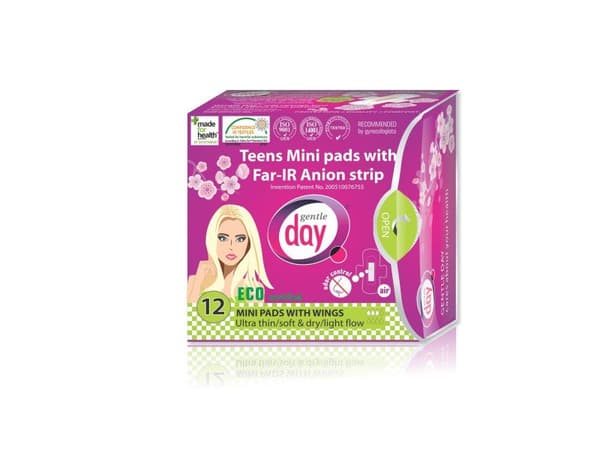 GENTLE DAY_Teens Mini Pads With Far-IR Anion Strip sanitary pads eco 12pcs