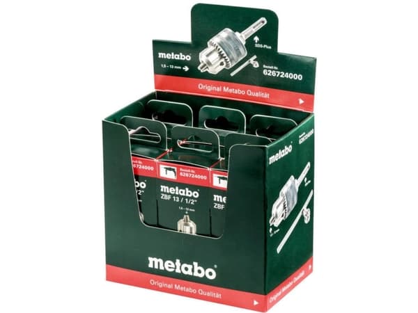 Metabo 626724000, Nøkkeldrevet chuck, 1,5 mm, 1,3 cm, SDS-plus, Sølv