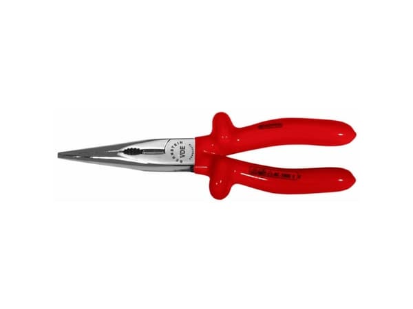 Bernstein-Werkzeugfabrik Steinrücke 13-207 VDE, Nesetang, 2,5 mm, Beskyttelse mot elektrostatisk utladning (ESD), Stål, Rød, 25 cm
