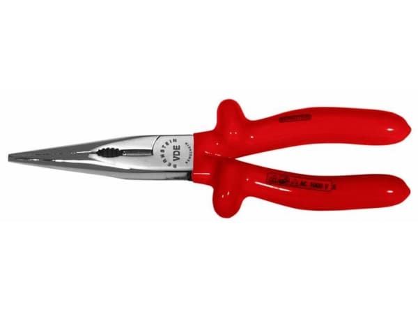 Bernstein-Werkzeugfabrik Steinrücke 13-207 VDE, Nesetang, 2,5 mm, Beskyttelse mot elektrostatisk utladning (ESD), Stål, Rød, 25 cm