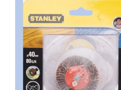 Stanley lamellhjul för borr Ø=6mm 40x20mm gr.80- STA34046