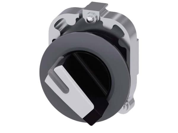 Omskifter lys 30mm rund metal mat hvid 2