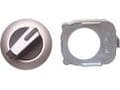 Miniatyrbilde 1 av 5: Omskifter lys 30mm rund metal mat hvid 2