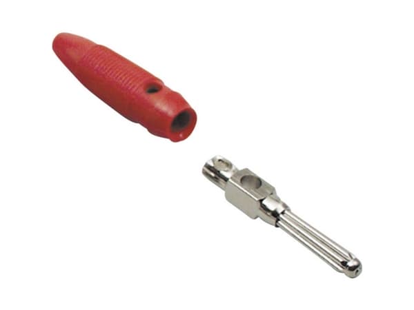 TRU COMPONENTS Bananstik Stik, lige Stift-diameter: 4 mm Rød 100 stk