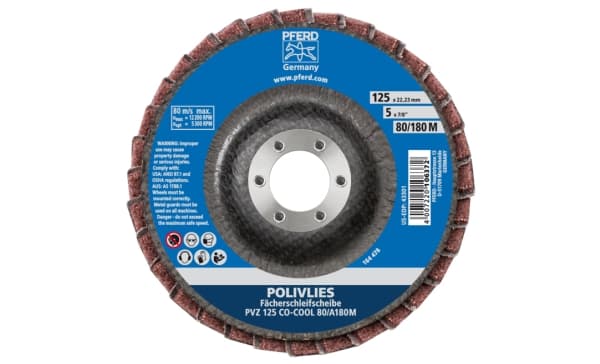 PFERD 44695112, 12200 RPM, 2,22 cm, 12,5 cm, 18 mm, 5 styck