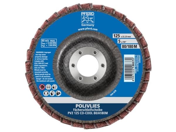 PFERD 44695112, 12200 RPM, 2,22 cm, 12,5 cm, 18 mm, 5 styck