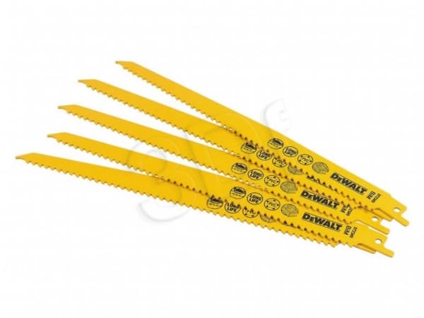 DeWALT DT2349-QZ - Sågblad - för trä, plast - 5 delar - längd: 228 mm