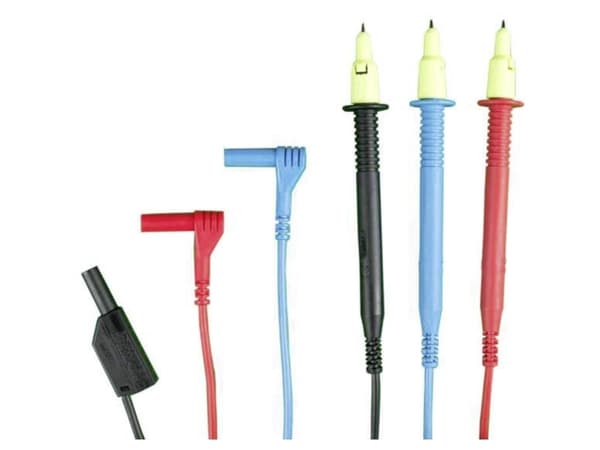 Gossen Metrawatt KS29 Turvatestausjohtosarja [Testikärki - liitin 4 mm] Musta, sininen , punainen