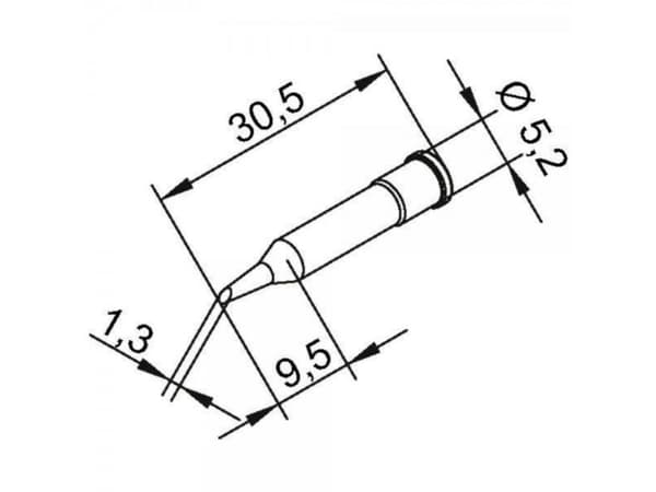 Ersa 0102WDLF35 Loddespids Rund form Spidsstørrelse 3.50 mm Indhold 1 stk