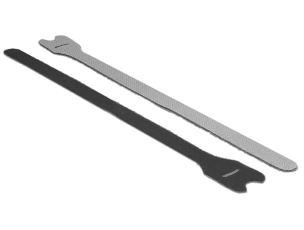 Delock - Kardborrefäste - 30 cm - svart (paket om 10)