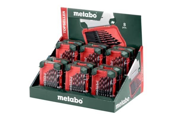 Metabo - Borsett - for kartong, kryssfinér, bløtt tre, løvtre - 8 deler - for Metabo BS 14.4 MOBILE WERKSTATT