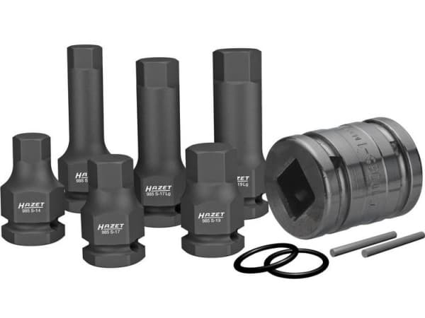 HAZET 985S/11, Hylssats, 1/2", Metrisk, 14,17,19 mm
